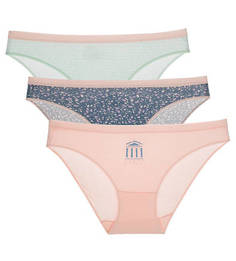 Комплект из трех хлопковых трусов-слипов DIM