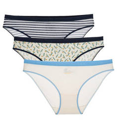 Комплект из трех хлопковых трусов-слипов DIM