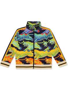 Gucci Kids толстовка с принтом тигров
