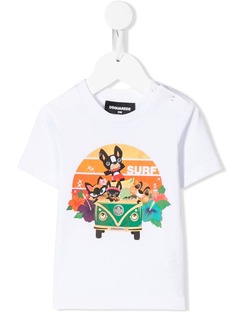 Dsquared2 Kids футболка с надписью Surf