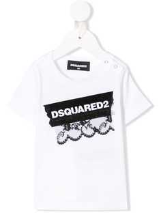 Dsquared2 Kids футболка с кружевной вставкой