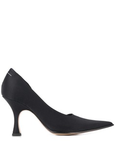 Mm6 Maison Margiela black curved pumps