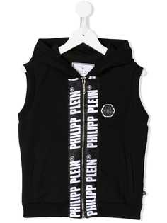 Philipp Plein Junior жилет с контрастным логотипом