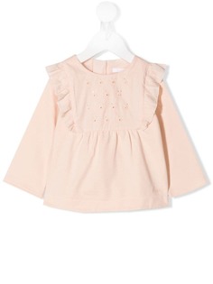 Chloé Kids топ с вышивкой