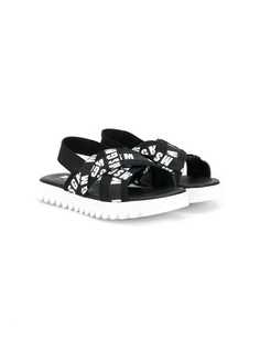 Msgm Kids сандалии с ремешками и логотипом