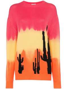 Miu Miu кашемировый свитер с градиентным эффектом и принтом кактусов