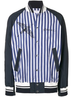 Sacai куртка-бомбер в полоску