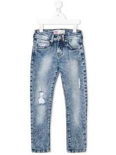 Levis Kids состаренные джинсы скинни