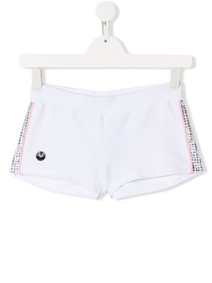 Philipp Plein Junior шорты с полосками и стразами