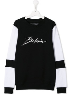 Balmain Kids толстовка с логотипом