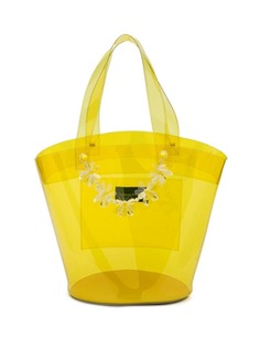 Simone Rocha Flower transparent bucket bag
