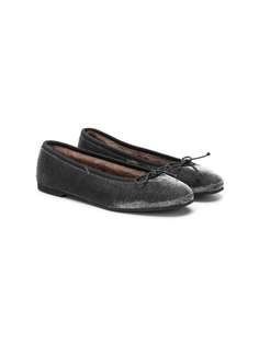 Gallucci Kids балетки с эффектом металлик