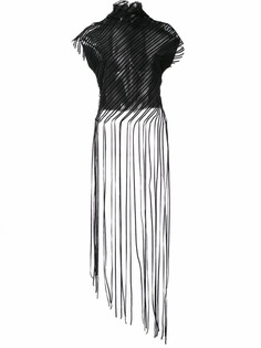 Paula Knorr полупрозрачный топ с бахромой