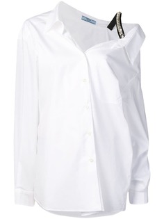 Prada декорированная блузка из поплина