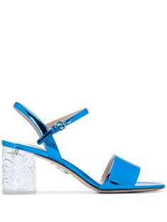 Miu Miu босоножки на прозрачном каблуке