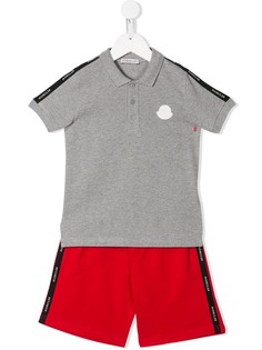Moncler Kids комплект из рубашки-поло и шорт с логотипом