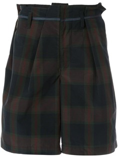 Kolor plaid tailored shorts