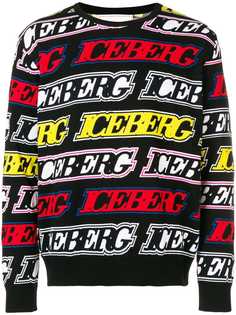 Iceberg logo print jumper