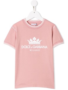 Dolce & Gabbana Kids футболка с логотипом Crown