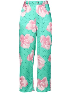 Fleur Du Mal брюки с цветочным принтом