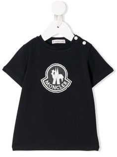 Moncler Kids сетчатая футболка с логотипом