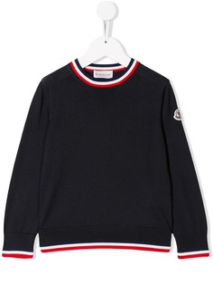 Moncler Kids толстовка с отделкой в полоску