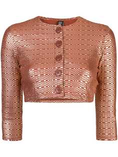 Lisa Marie Fernandez укороченный кардиган с эффектом металлик