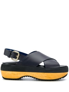 Marni criss-cross wedge sandals