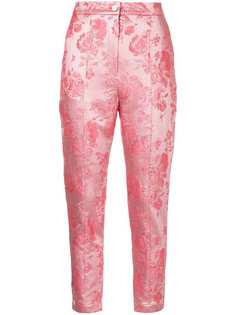 Manning Cartell брюки Kyoto Calling с цветочным узором и металлическим отблеском