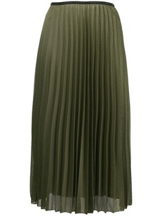 Moncler плиссированная атласная юбка