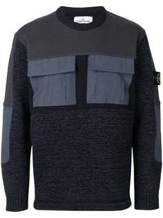 Stone Island contrasting panelled sweater