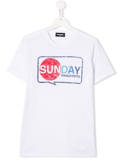 Dsquared2 Kids футболка с принтом Sunday
