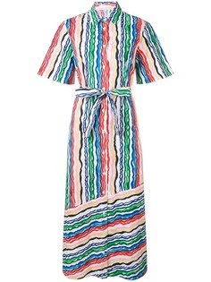 Chinti & Parker платье-рубашка в волнистую полоску