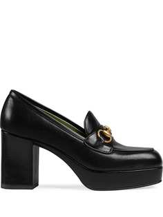 Gucci лоферы Horsebit на платформе