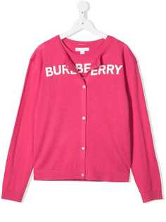 Burberry Kids топ и кардиган с логотипом