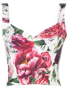 Dolce & Gabbana топ-бюстье с цветочным принтом
