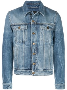 Saint Laurent джинсовая куртка с эффектом складок