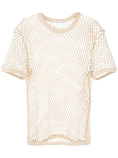 Cmmn Swdn beige fishnet T-shirt