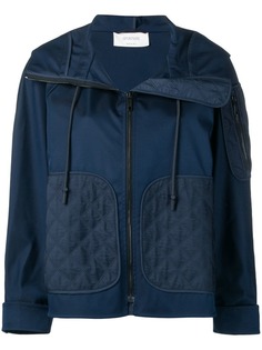 Sportmax куртка с капюшоном и стегаными вставками