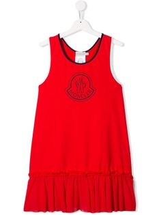 Moncler Kids платье с контрастным логотипом