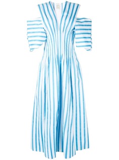 Maison Rabih Kayrouz платье в полоску с V-образным вырезом