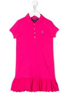 Ralph Lauren Kids платье-рубашка с воротником-поло