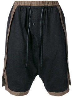 Joe Chia two tone drop-crotch shorts