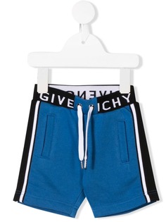 Givenchy Kids шорты с логотипом на поясе