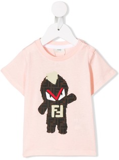 Fendi Kids футболка с принтом логотипа