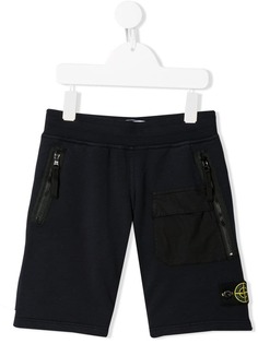 Stone Island Junior спортивные шорты с логотипом