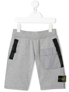 Stone Island Junior спортивные шорты с логотипом