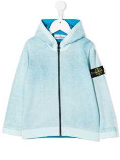 Stone Island Junior худи на молнии с логотипом