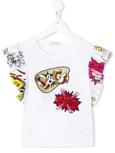 Dolce & Gabbana Kids футболка в технике пэчворк с логотипом