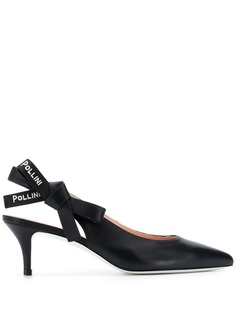 Pollini bow embellished pumps